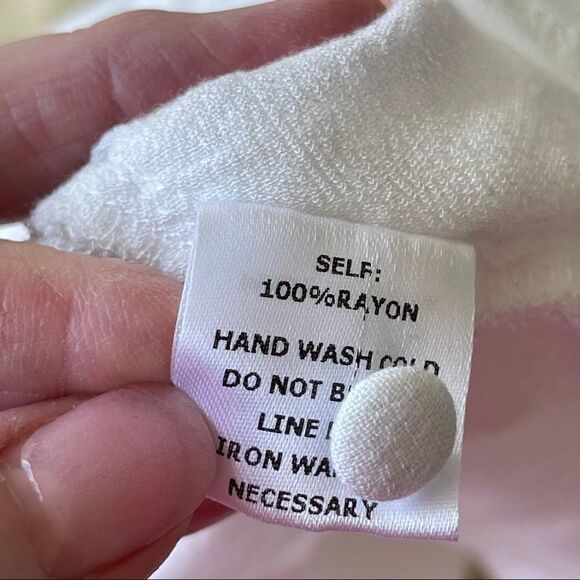 ‎Newbury Kustom White Ruffled Sleeve Blouse, Medium - Picture 2 of 10